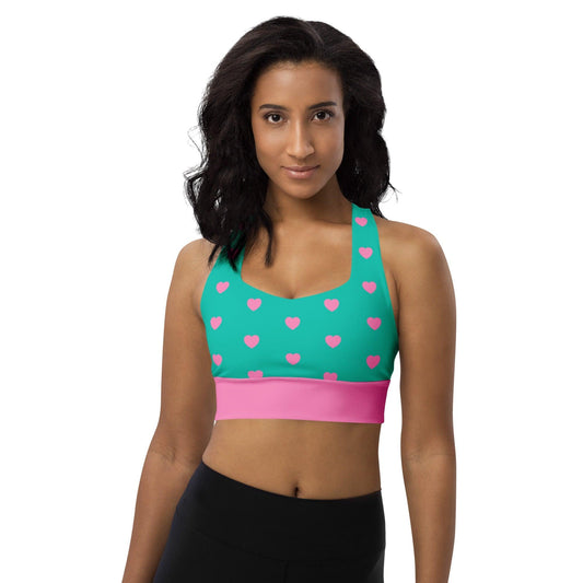 Sports Bra - HEARTS pink mint | SHALMIAK