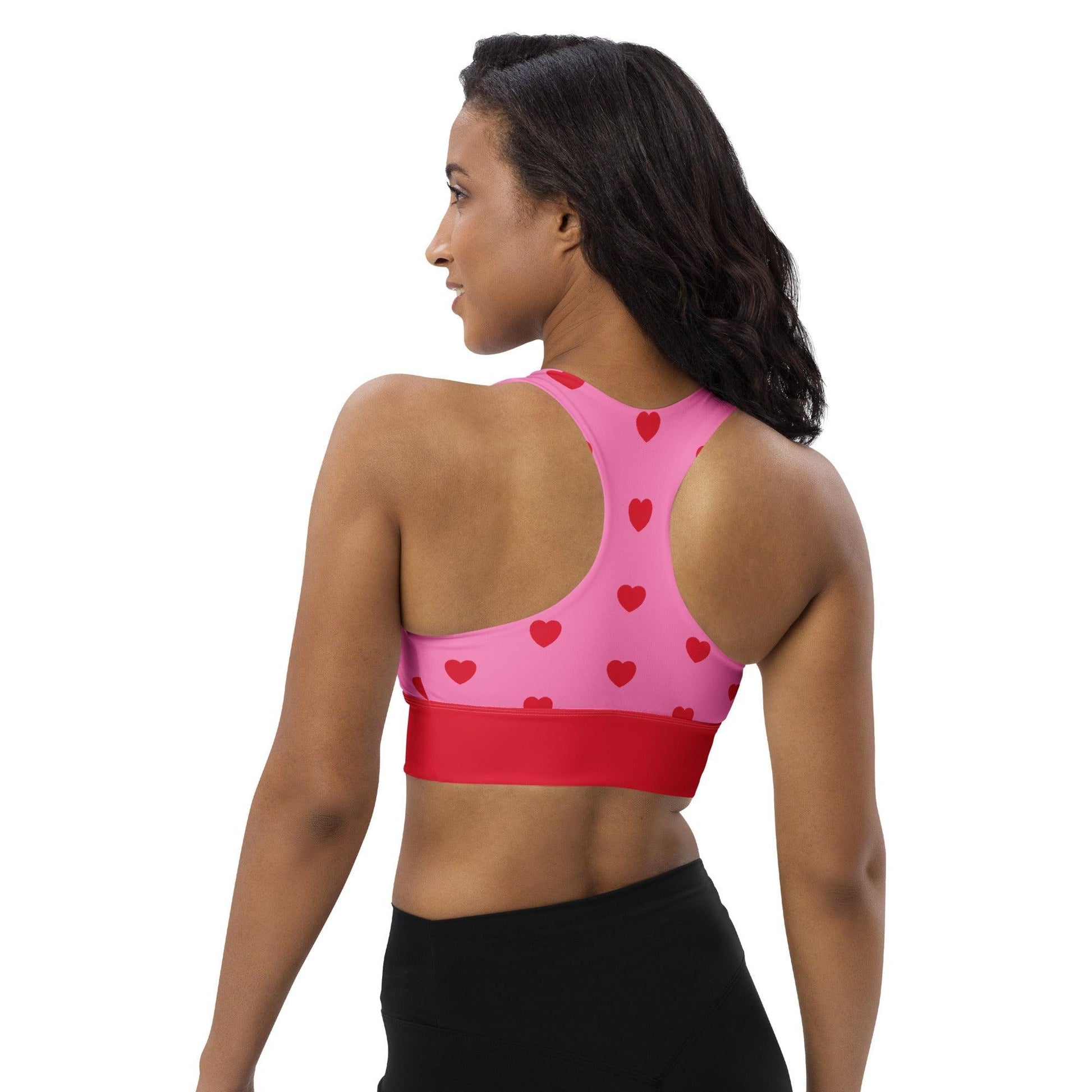 Sports Bra - HEARTS red | SHALMIAK
