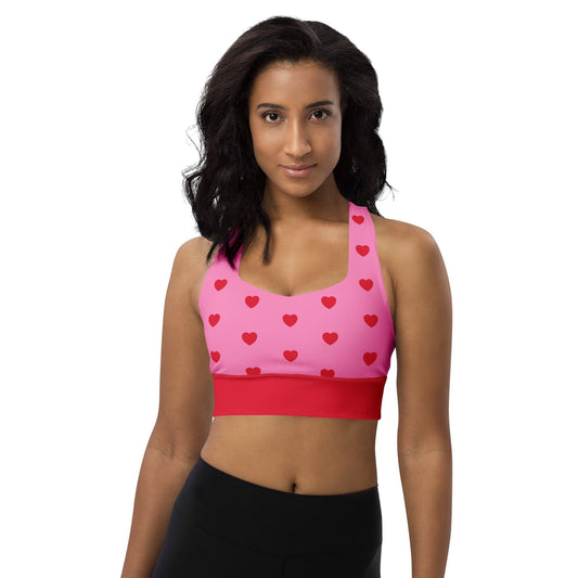 Sports Bra - HEARTS red | SHALMIAK