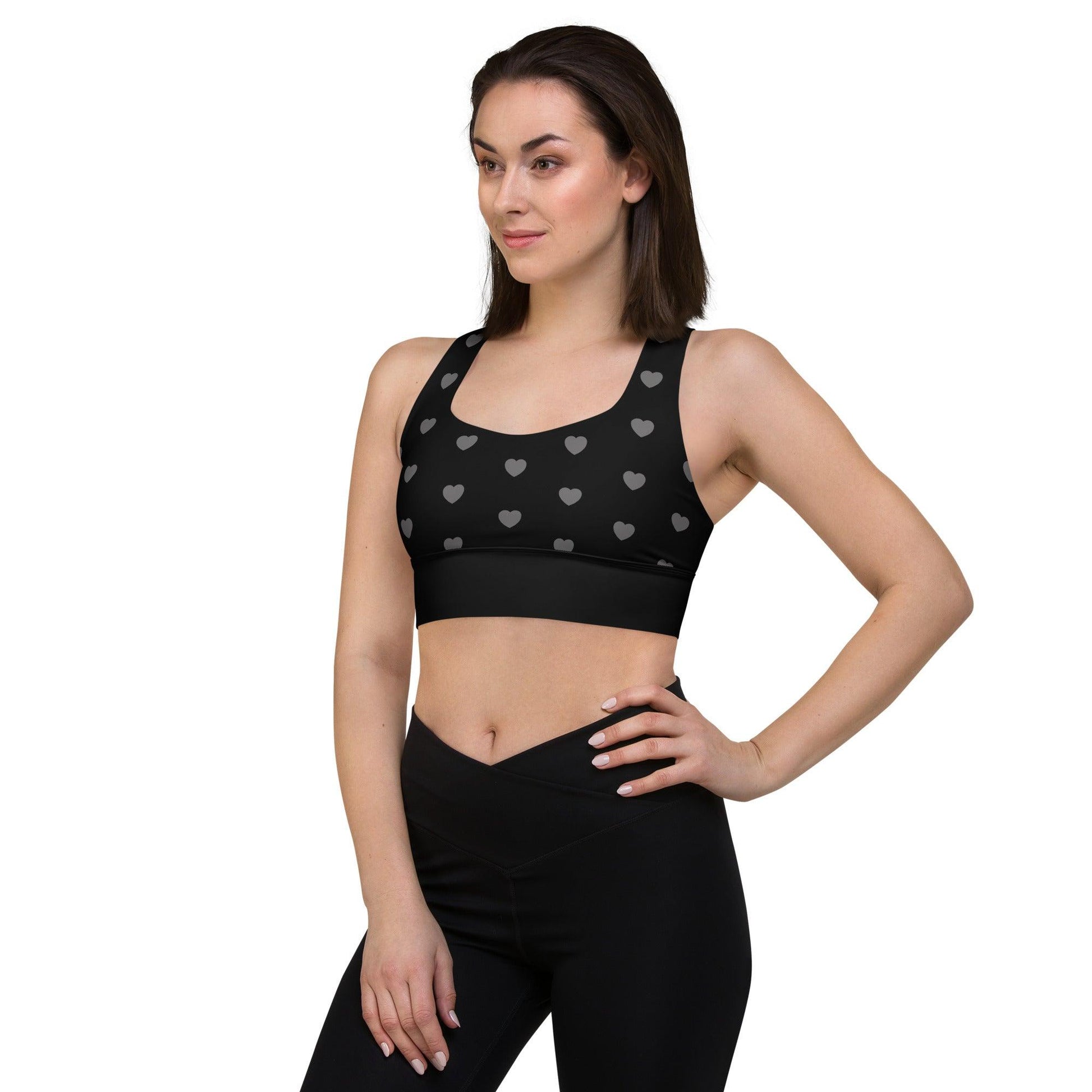Sports Bra - HERTTAHOUND HEARTS grey | SHALMIAK
