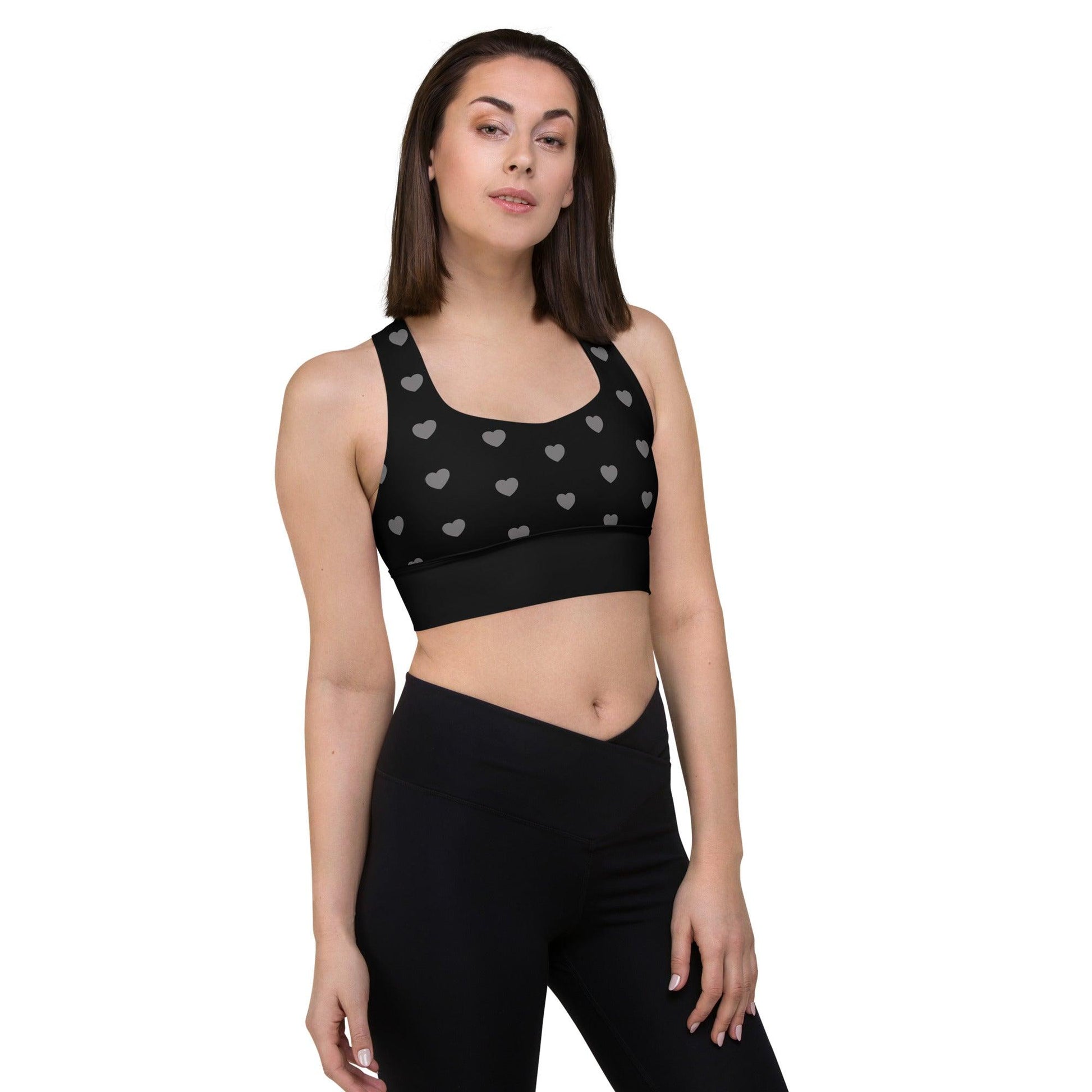 Sports Bra - HERTTAHOUND HEARTS grey | SHALMIAK