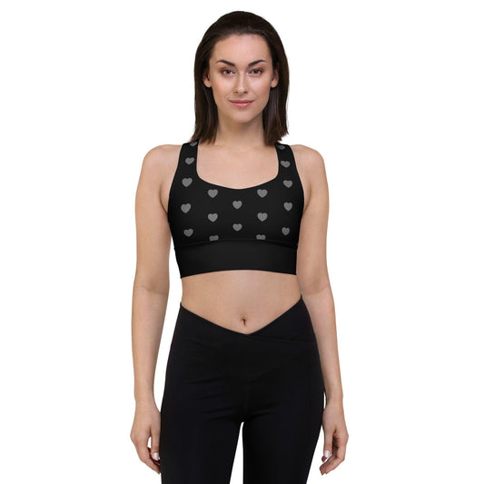 Sports Bra - HERTTAHOUND HEARTS grey | SHALMIAK