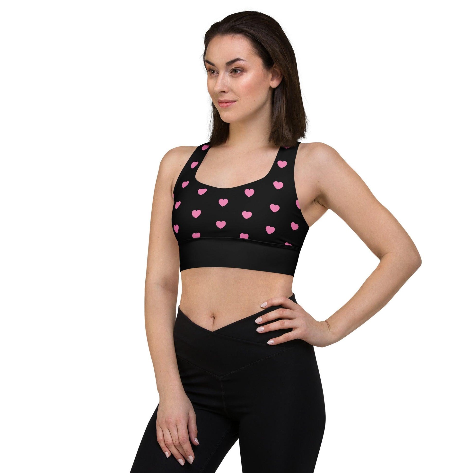 Sports Bra - HERTTAHOUND HEARTS pink | SHALMIAK