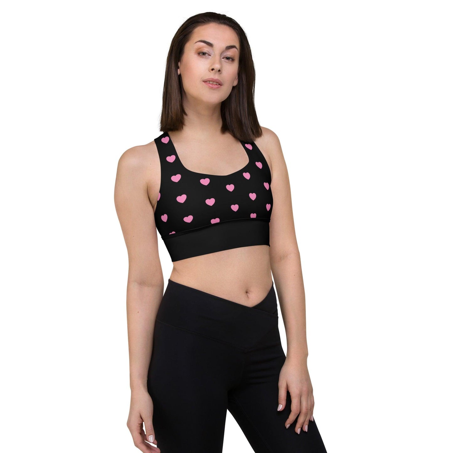 Sports Bra - HERTTAHOUND HEARTS pink | SHALMIAK