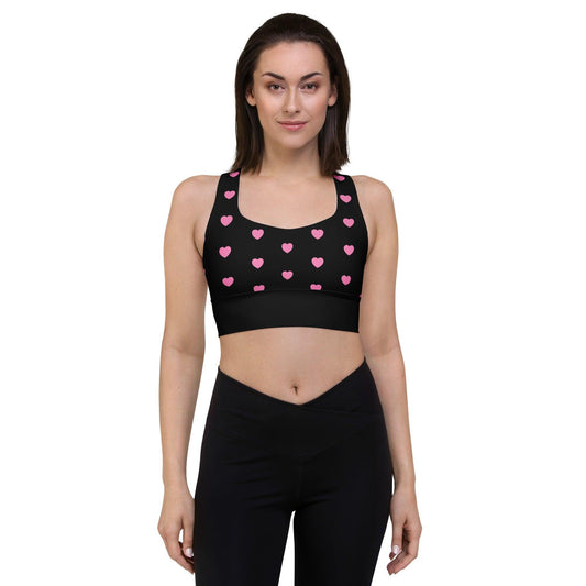 Sports Bra - HERTTAHOUND HEARTS pink | SHALMIAK