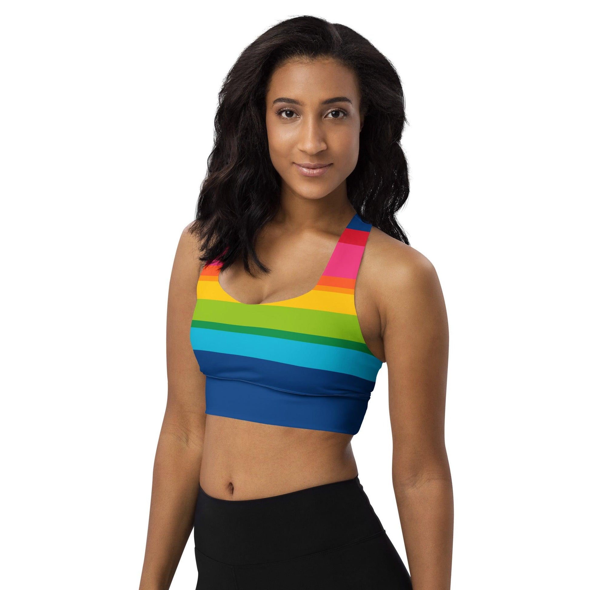Sports Bra - RAINBOW STRIPE | SHALMIAK