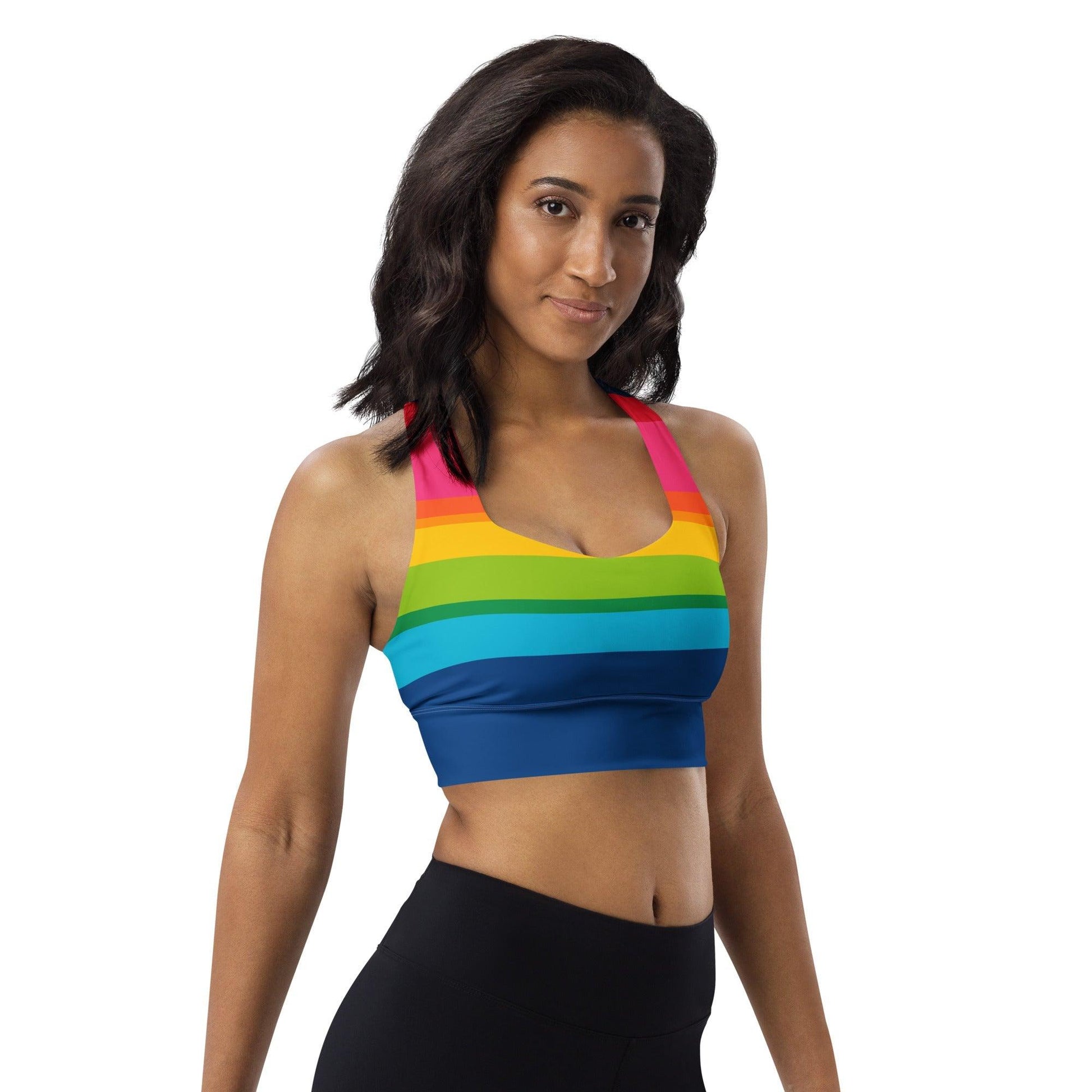 Sports Bra - RAINBOW STRIPE | SHALMIAK