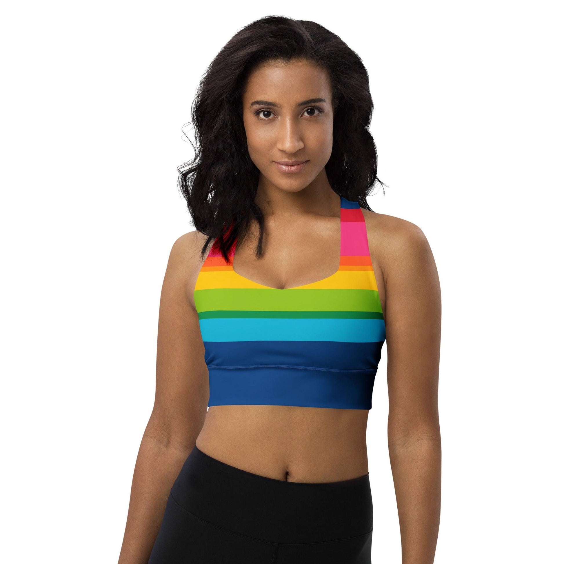 Sports Bra - RAINBOW STRIPE | SHALMIAK