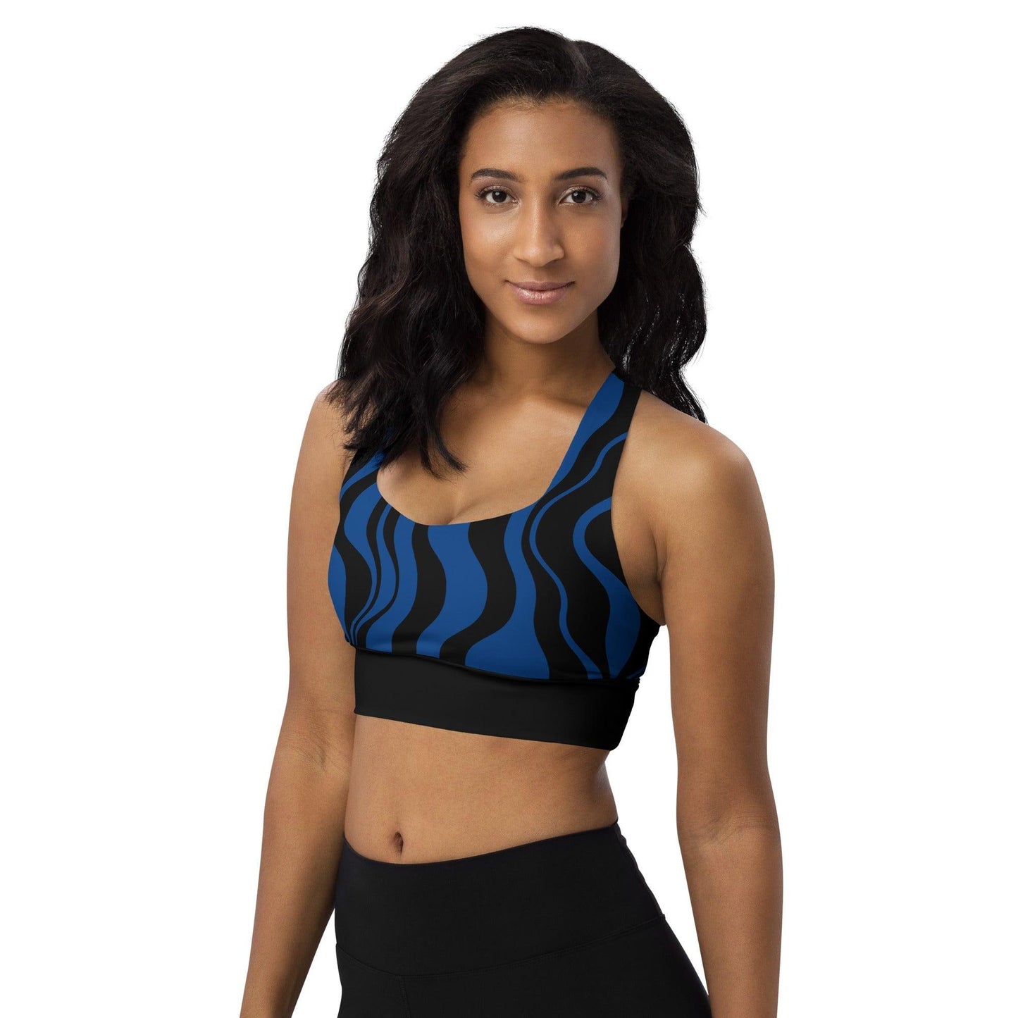 Sports Bra - WAVY blue black | SHALMIAK