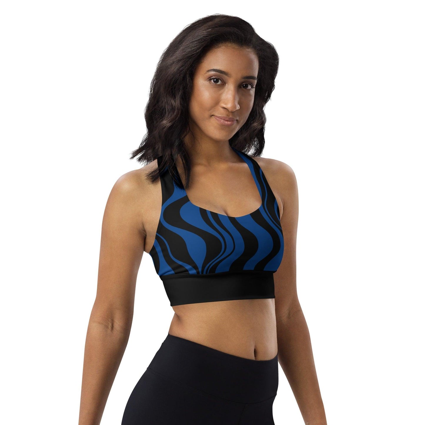 Sports Bra - WAVY blue black | SHALMIAK