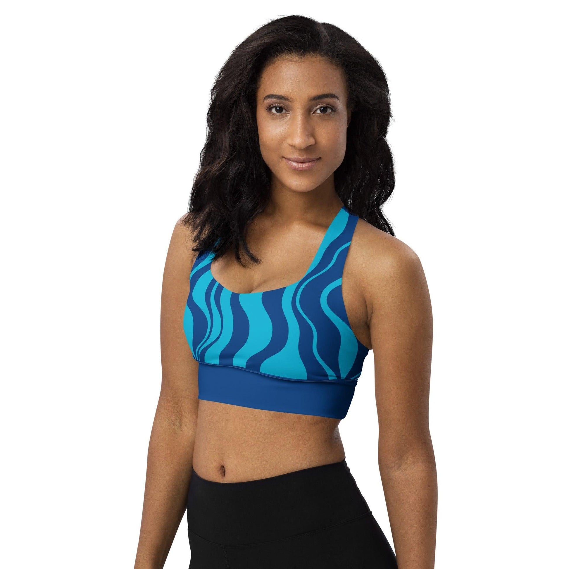 Sports Bra - WAVY blues | SHALMIAK