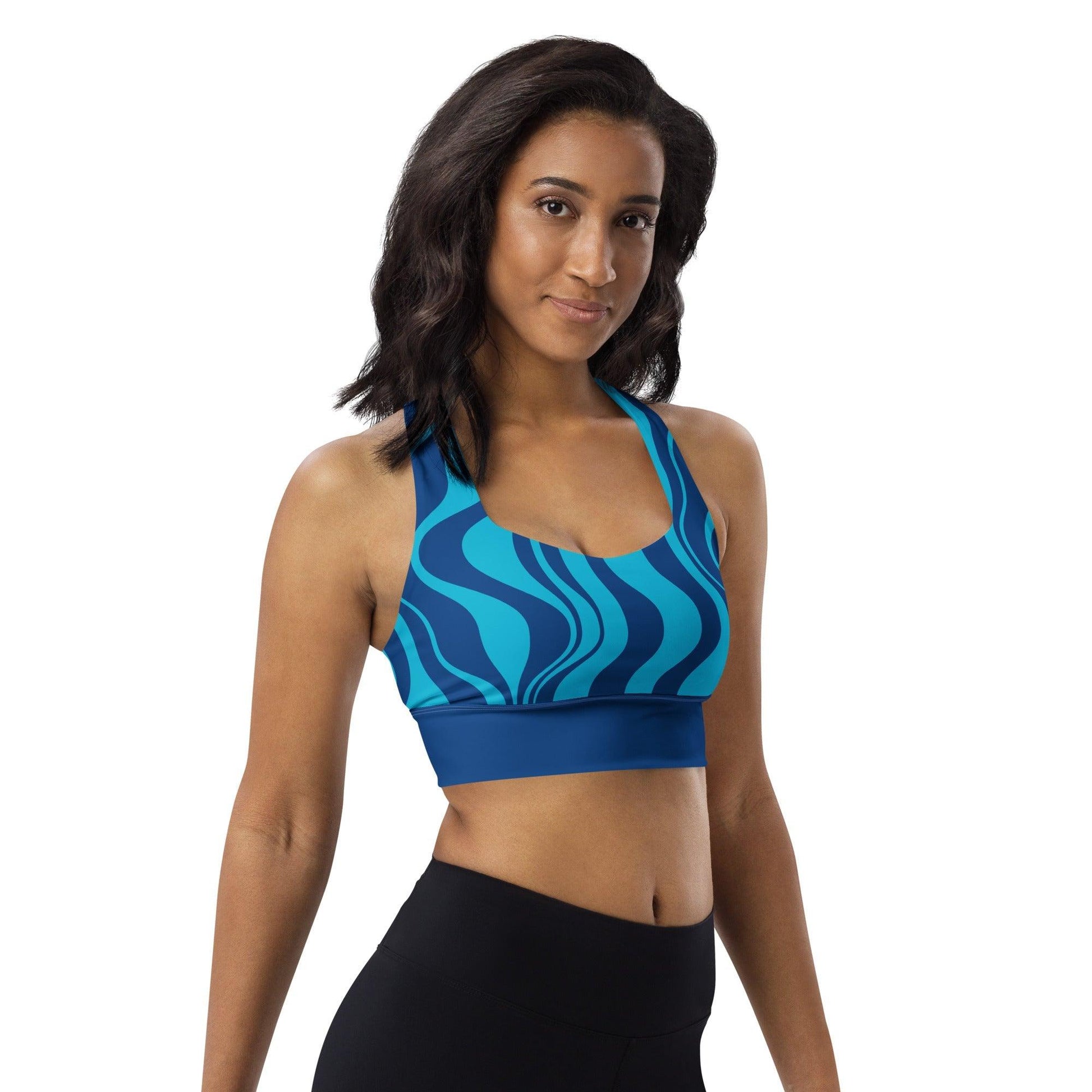Sports Bra - WAVY blues | SHALMIAK
