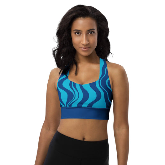 Sports Bra - WAVY blues | SHALMIAK