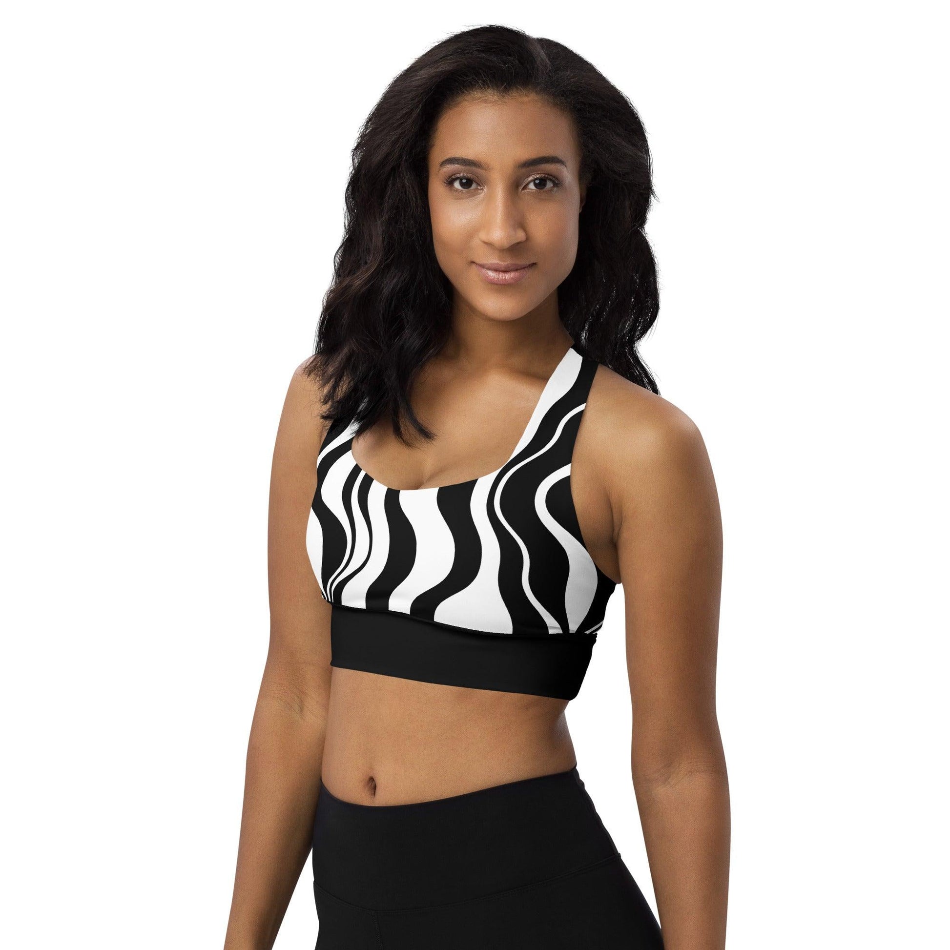 Sports Bra - WAVY bw | SHALMIAK