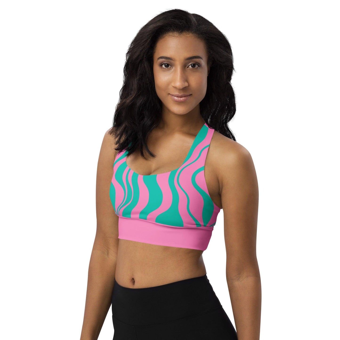 Sports Bra - WAVY pink mint | SHALMIAK