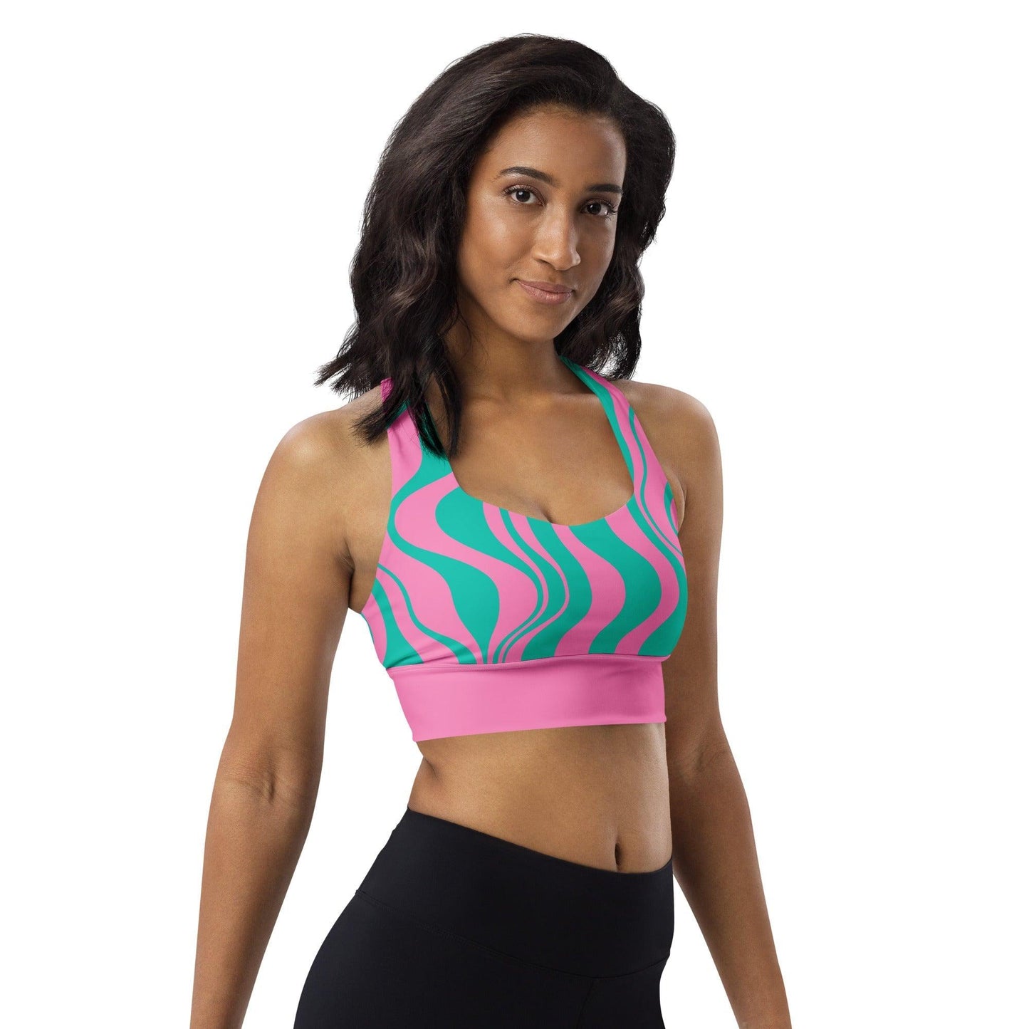 Sports Bra - WAVY pink mint | SHALMIAK