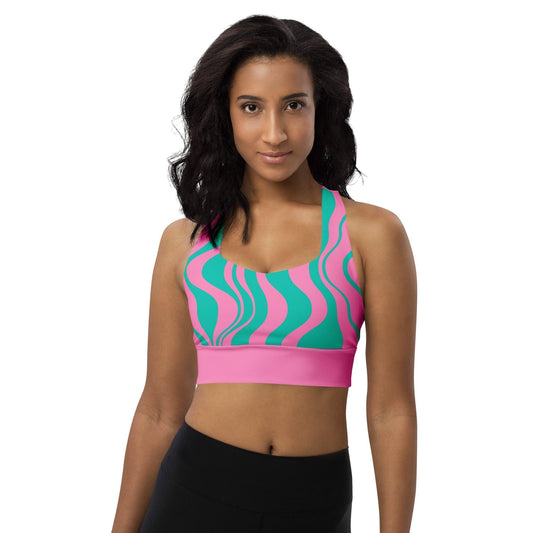 Sports Bra - WAVY pink mint | SHALMIAK
