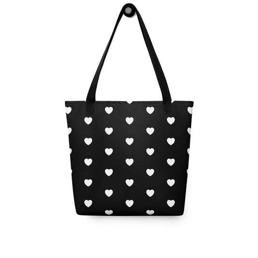 TOTE BAG - HERTTAHOUND HEARTS bw | SHALMIAK