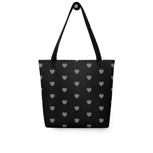 TOTE BAG - HERTTAHOUND HEARTS grey | SHALMIAK
