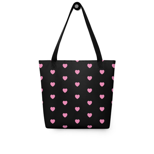 TOTE BAG - HERTTAHOUND HEARTS pink | SHALMIAK