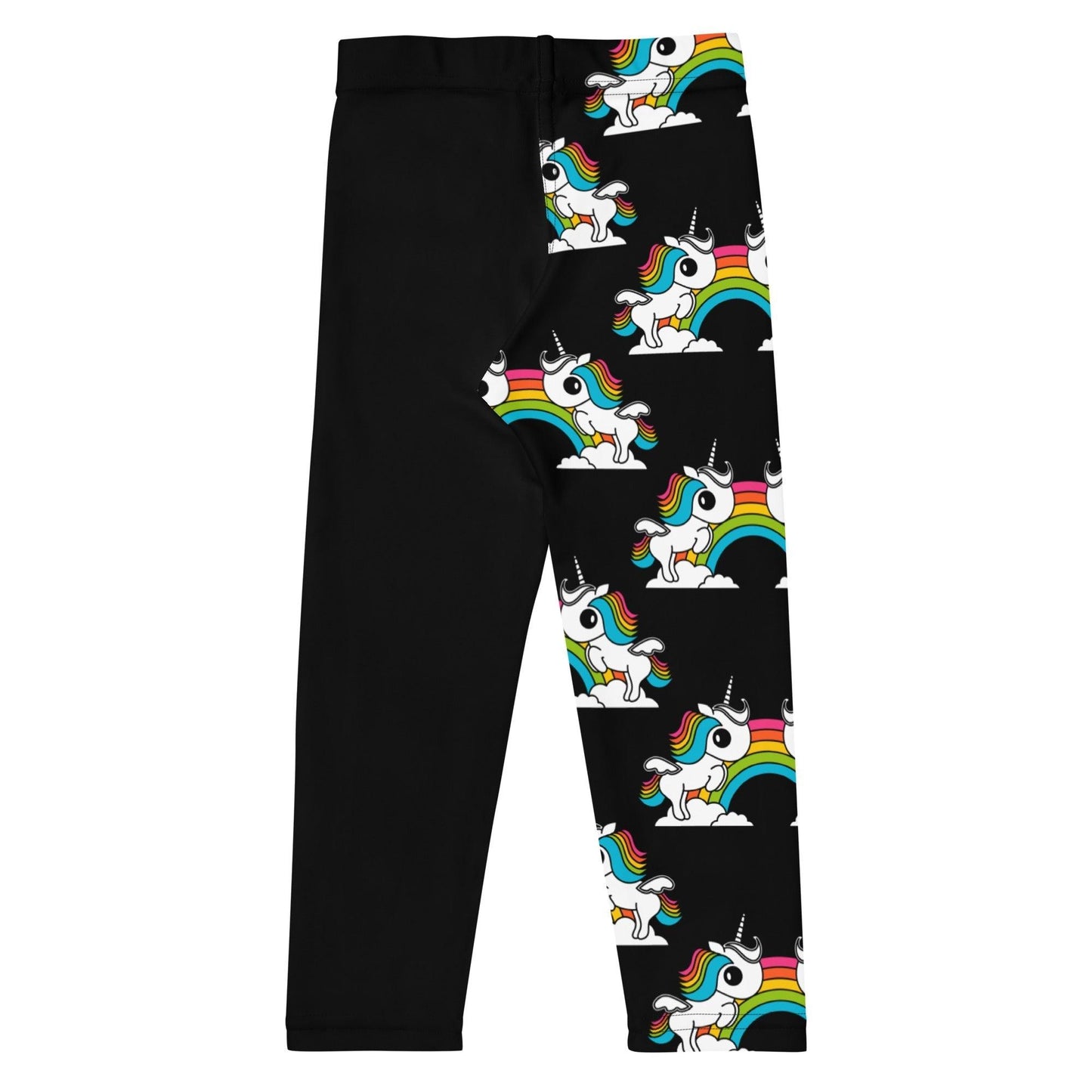 UNIQUE black - Kids' Leggings with unicorns and rainbows | SHALMIAK