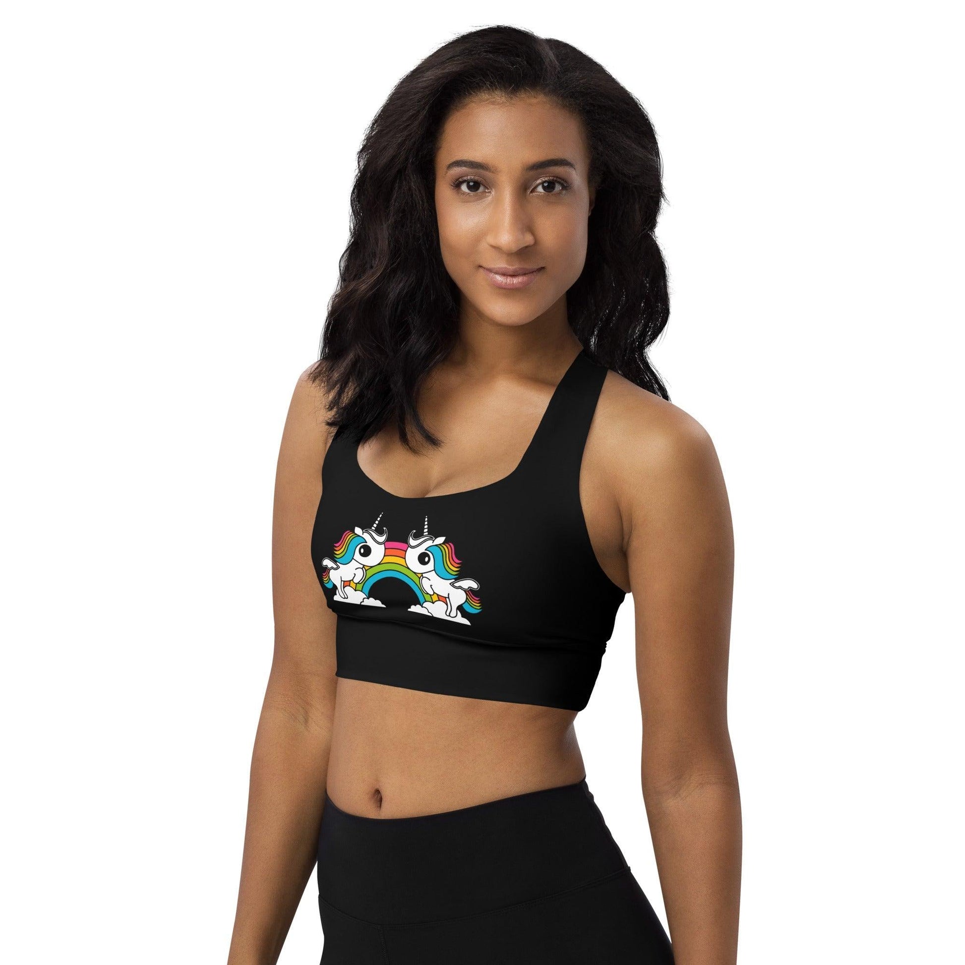 Sports Bra - UNIQUE (just unicorns) black | SHALMIAK