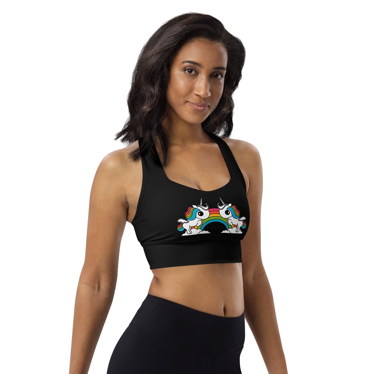 Sports Bra - UNIQUE (just unicorns) black | SHALMIAK