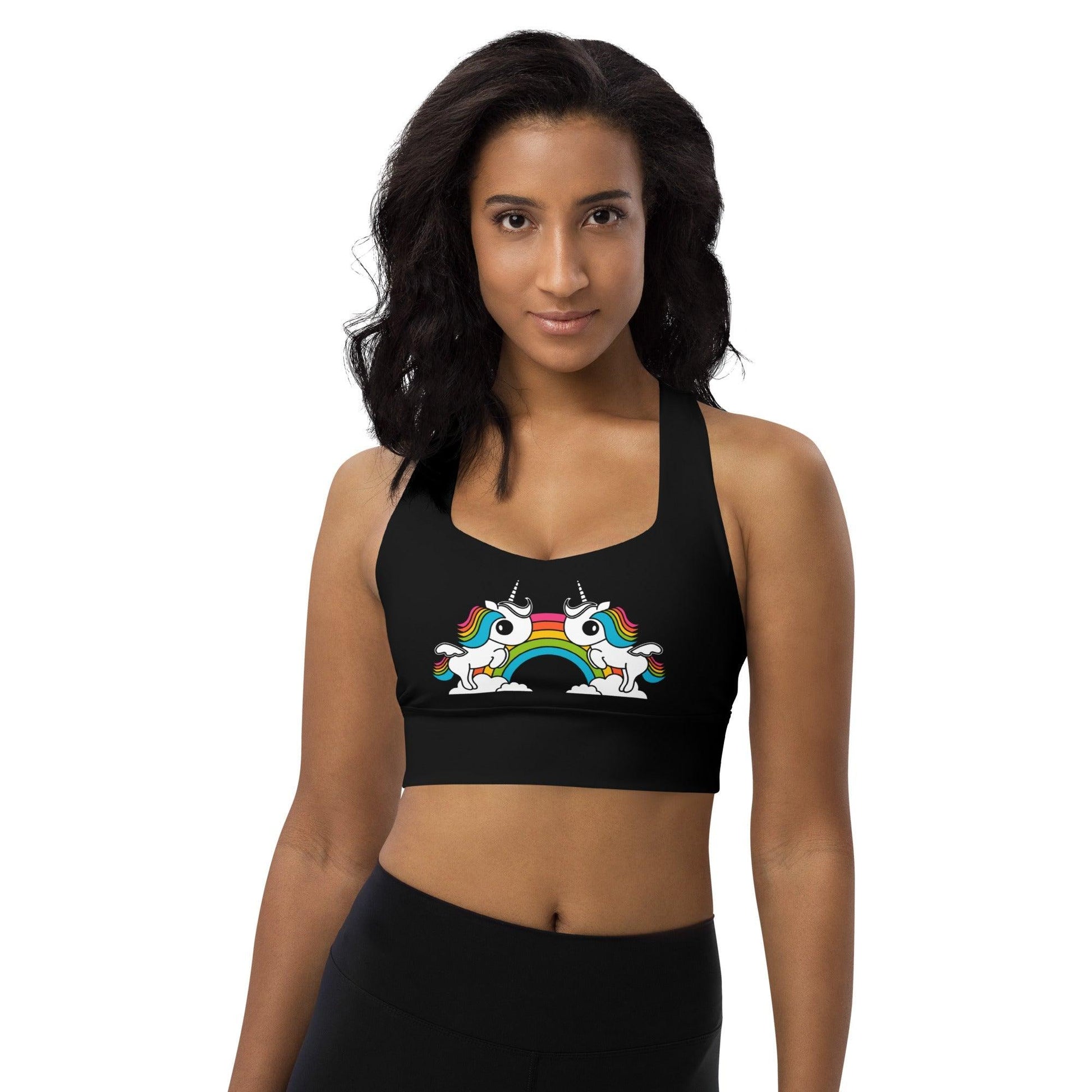 Sports Bra - UNIQUE (just unicorns) black | SHALMIAK