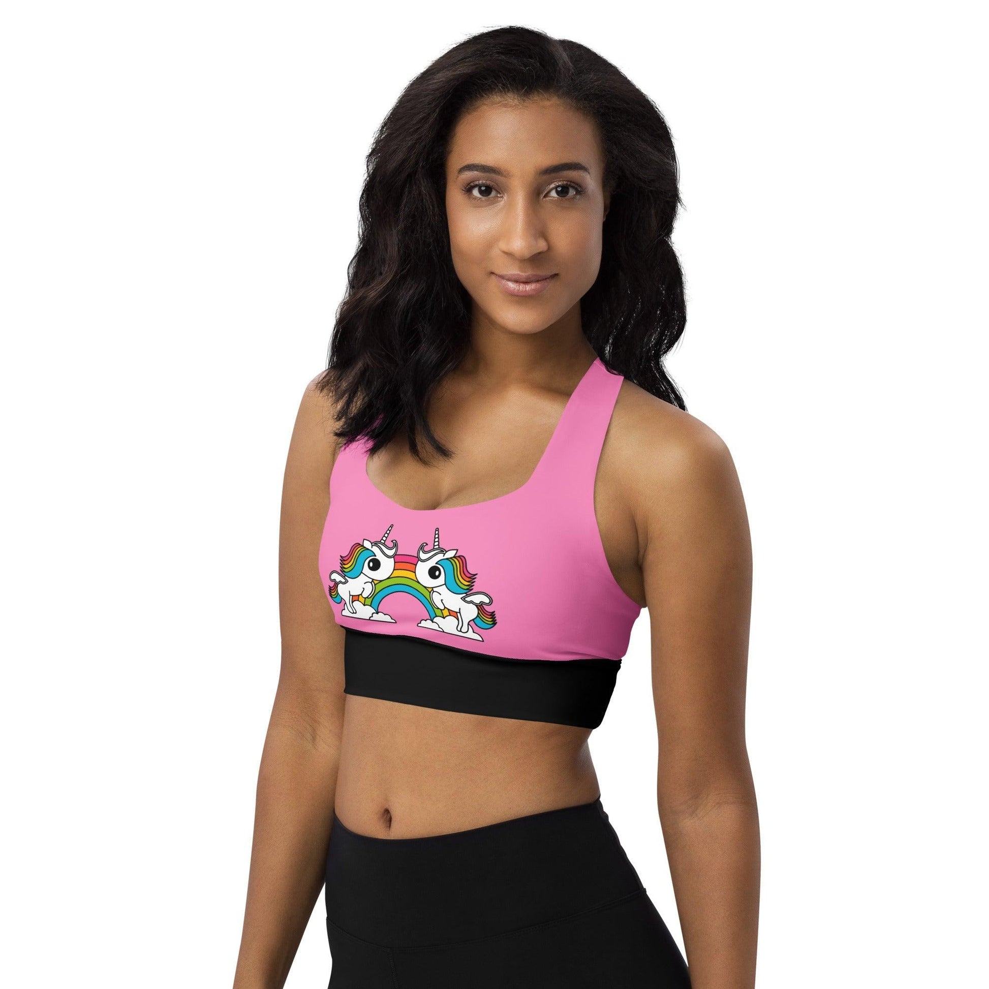 Sports Bra - UNIQUE (just unicorns) pink | SHALMIAK