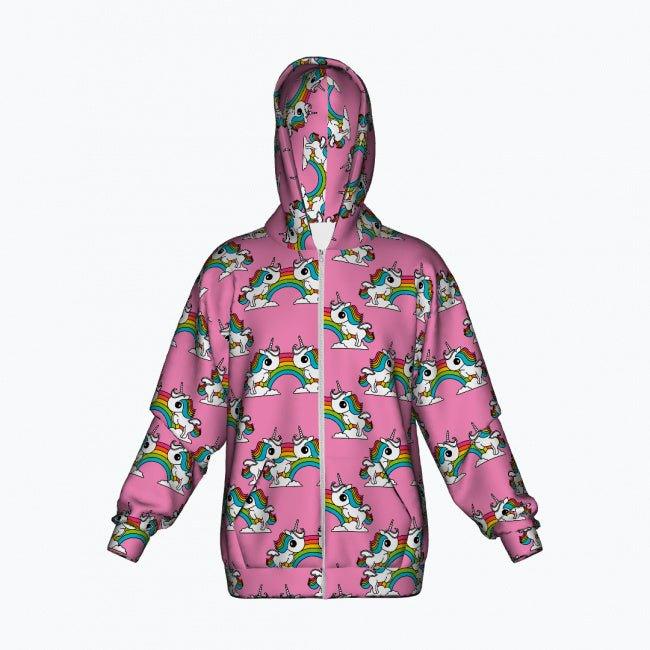 UNIQUE pink - Cotton Zipper Hoodie | SHALMIAK