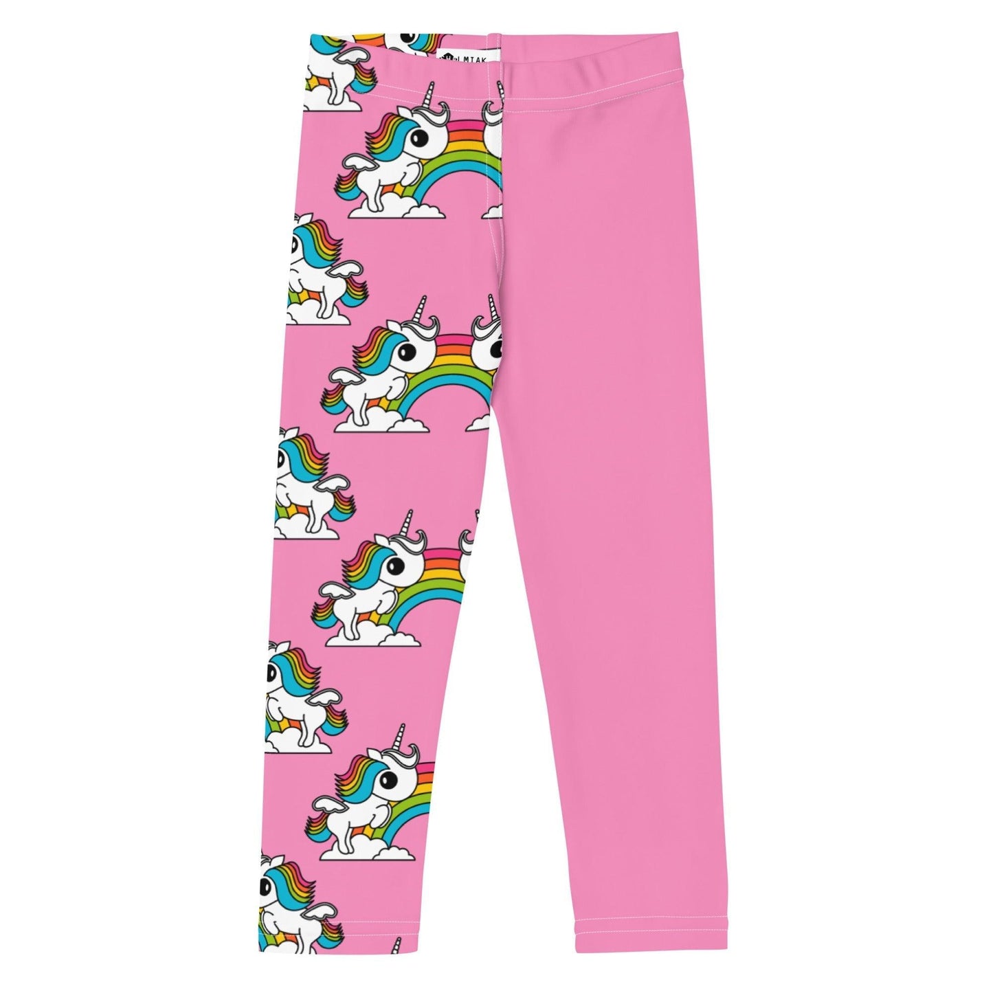 UNIQUE pink - Kids' Leggings with unicorns and rainbows | SHALMIAK