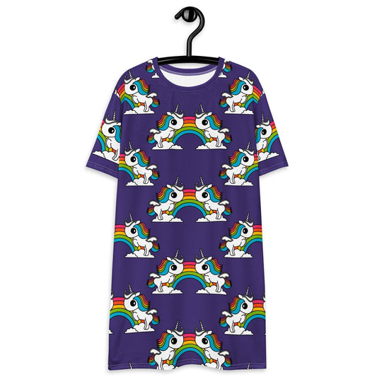 UNIQUE purple - T-Shirt Dress | SHALMIAK