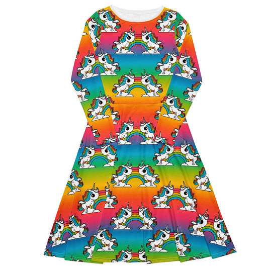 UNIQUE rainbow - Midi Dress With Pockets | SHALMIAK