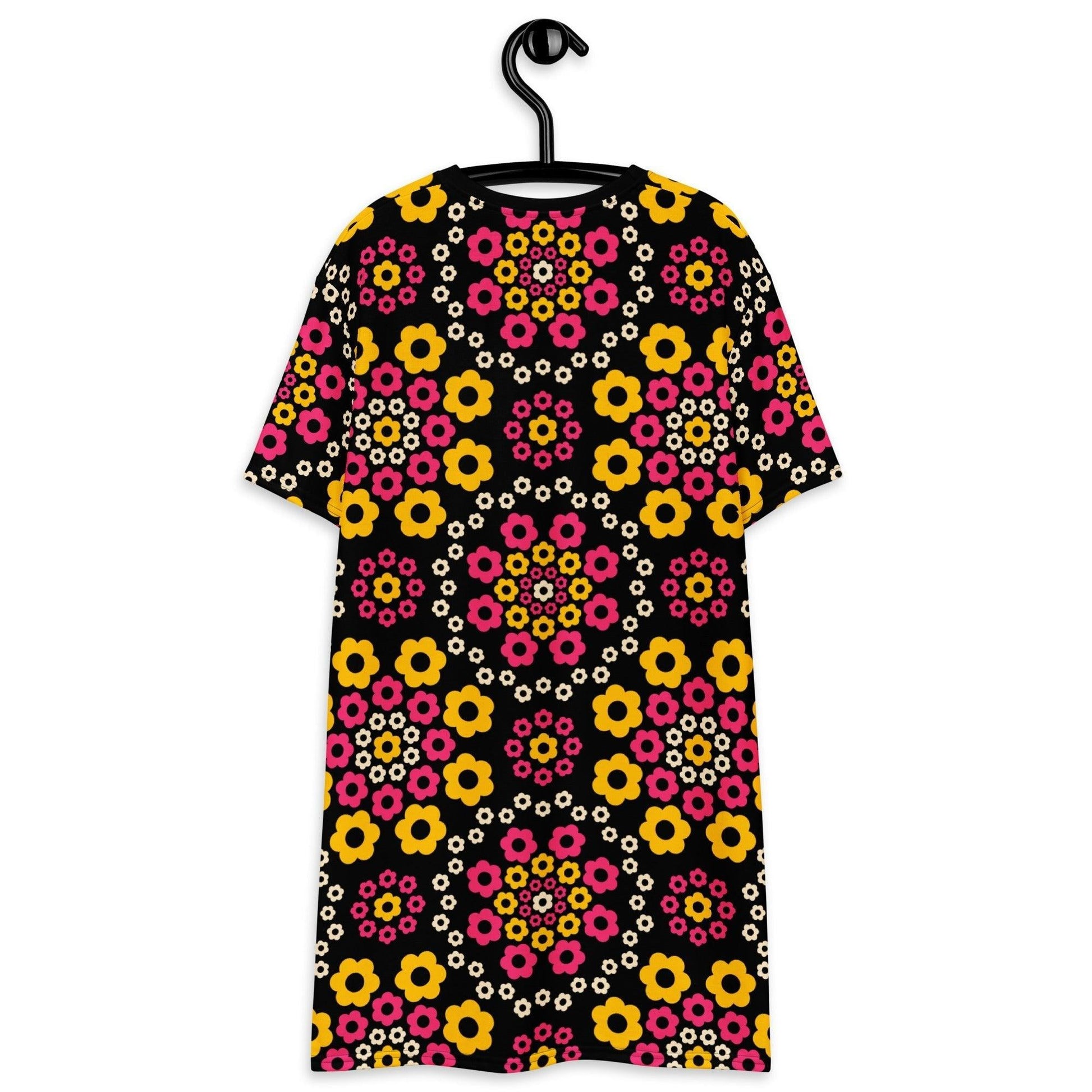 YESTERDAY pink yellow - T-Shirt Dress | SHALMIAK