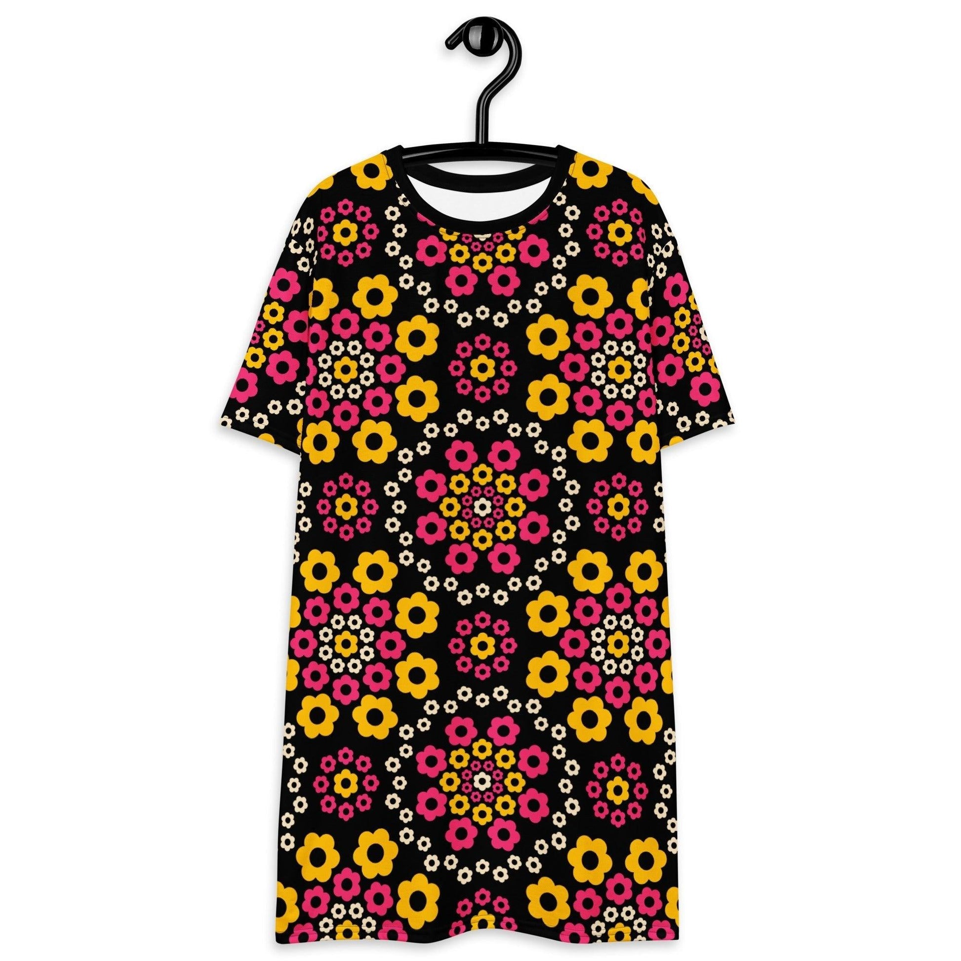 YESTERDAY pink yellow - T-Shirt Dress | SHALMIAK
