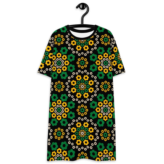 YESTERDAY yellow green - T-Shirt Dress | SHALMIAK