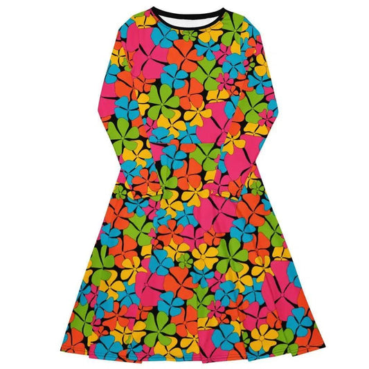 Midi Dress - ADELIE color - Wild Floral Print