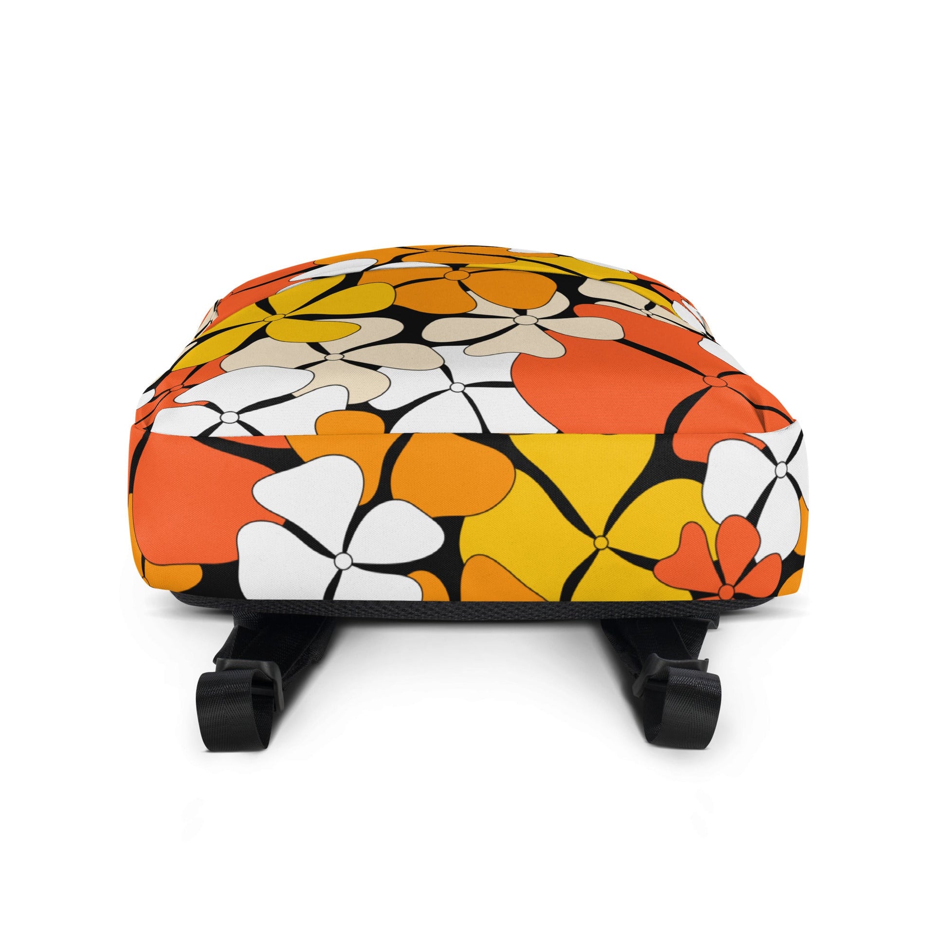 Backpack - ADELIE orange - Wild Floral Print