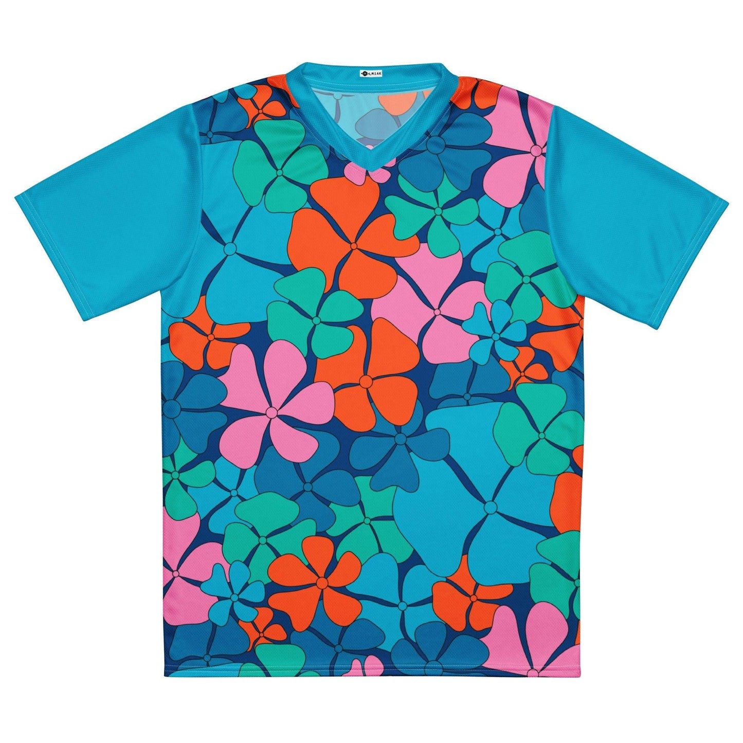 Sports Jersey - ADELIE orange blue - Wild floral print 6XL