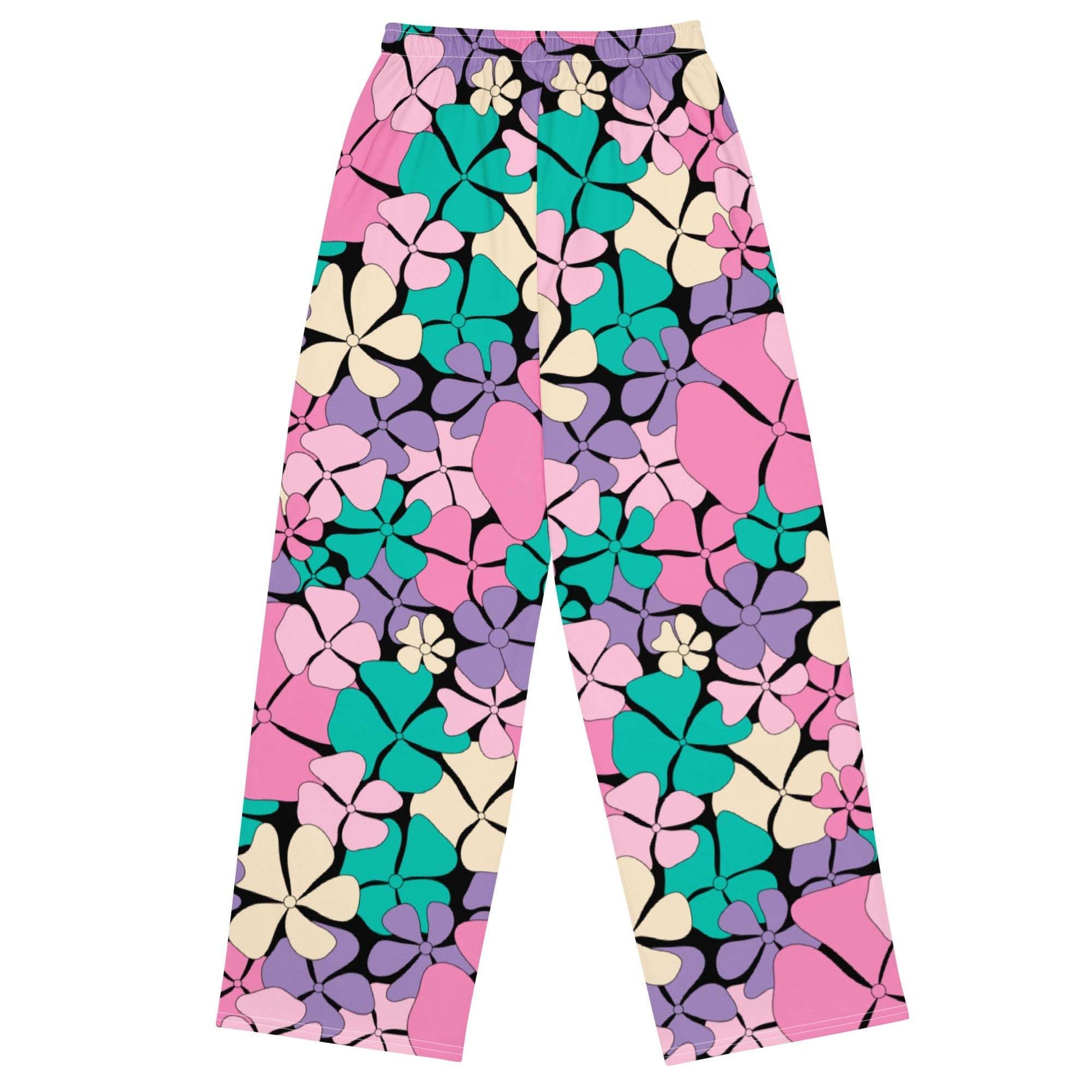 Pants - ADELIE pink mint - Wild Floral Print