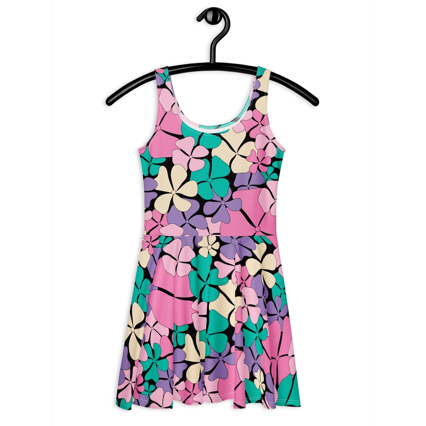 Skater Dress - ADELIE pink mint - Wild Floral Print