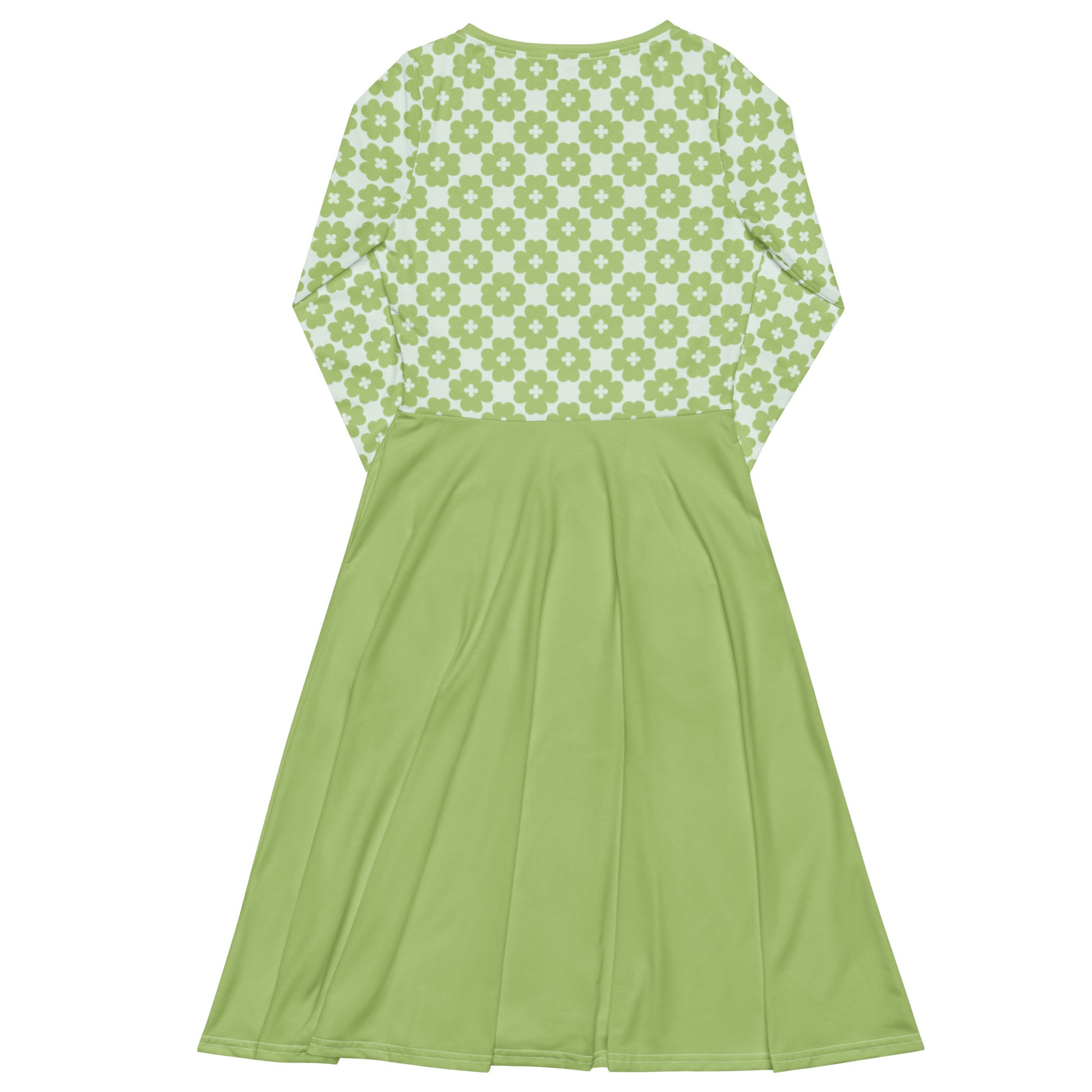 ELLIE LUCK tender green - Midi Dress With Pockets | SHALMIAK