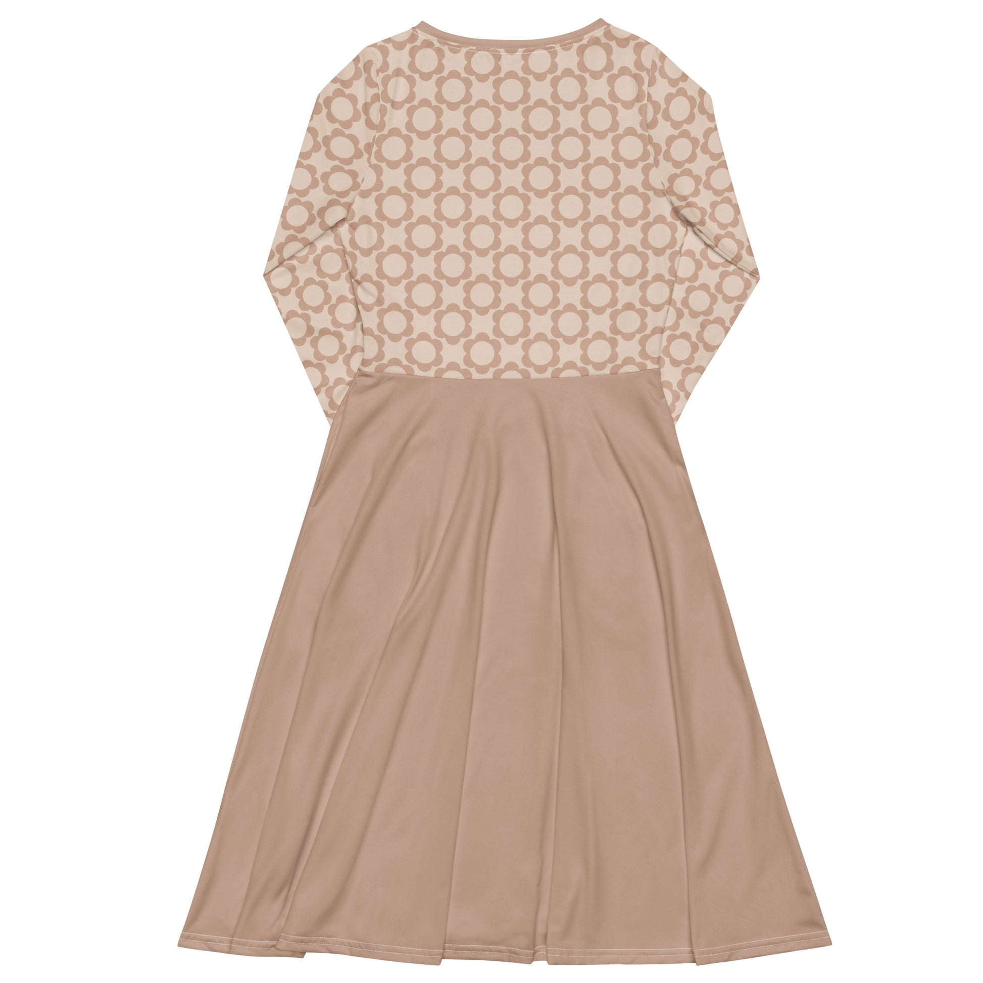 ELLIE BLOOM tender beige - Midi Dress With Pockets | SHALMIAK