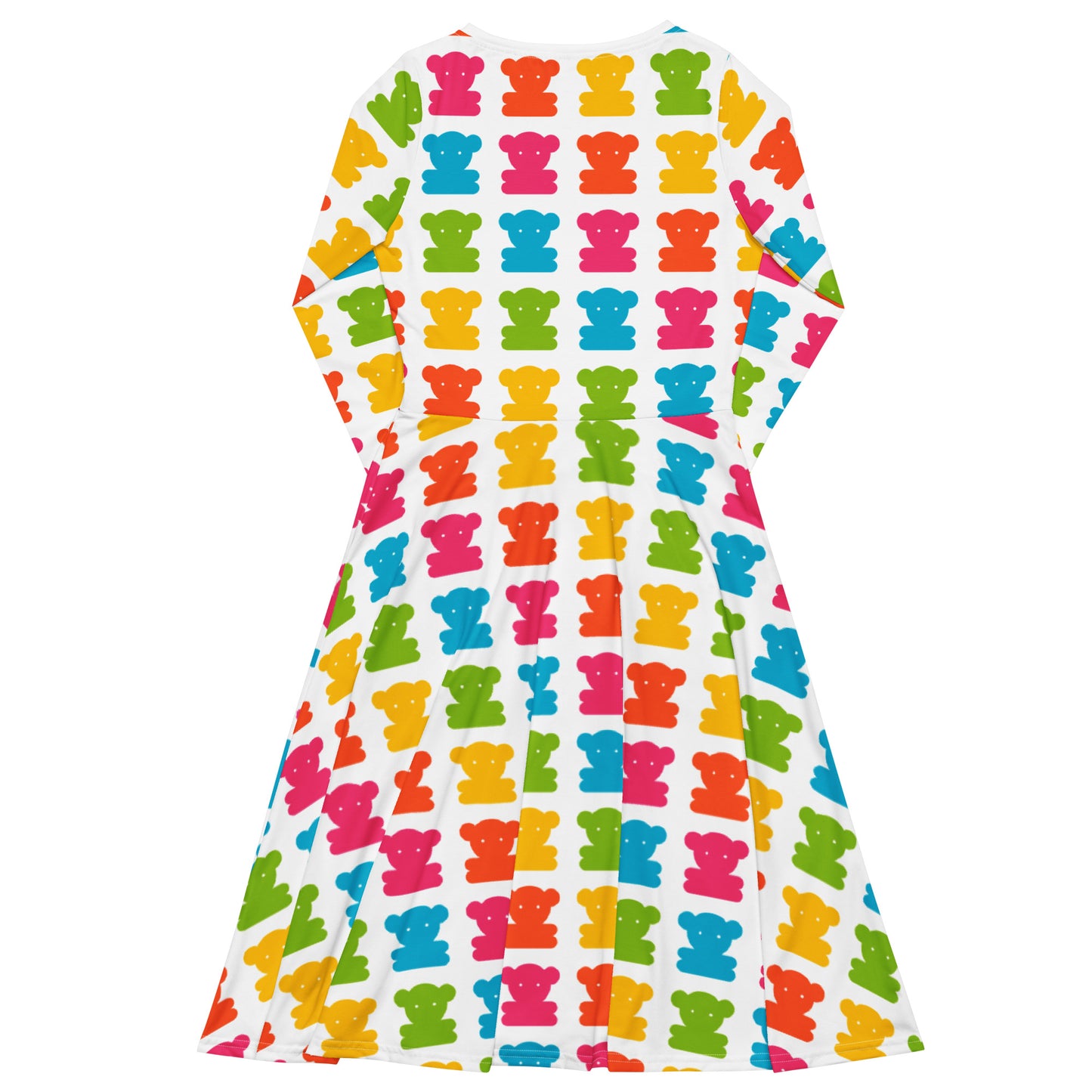 SWEET TEDDY happy white - Midi Dress With Pockets | SHALMIAK