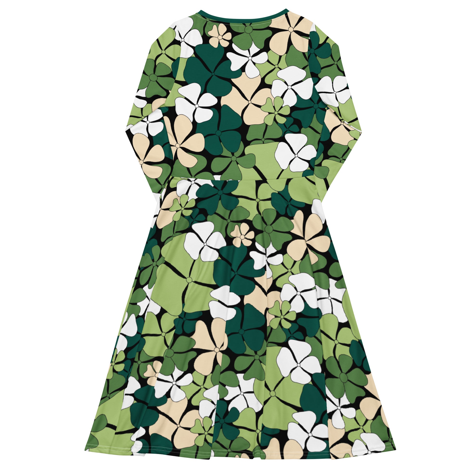 ADELIE green - Midi Dress With Pockets | SHALMIAK
