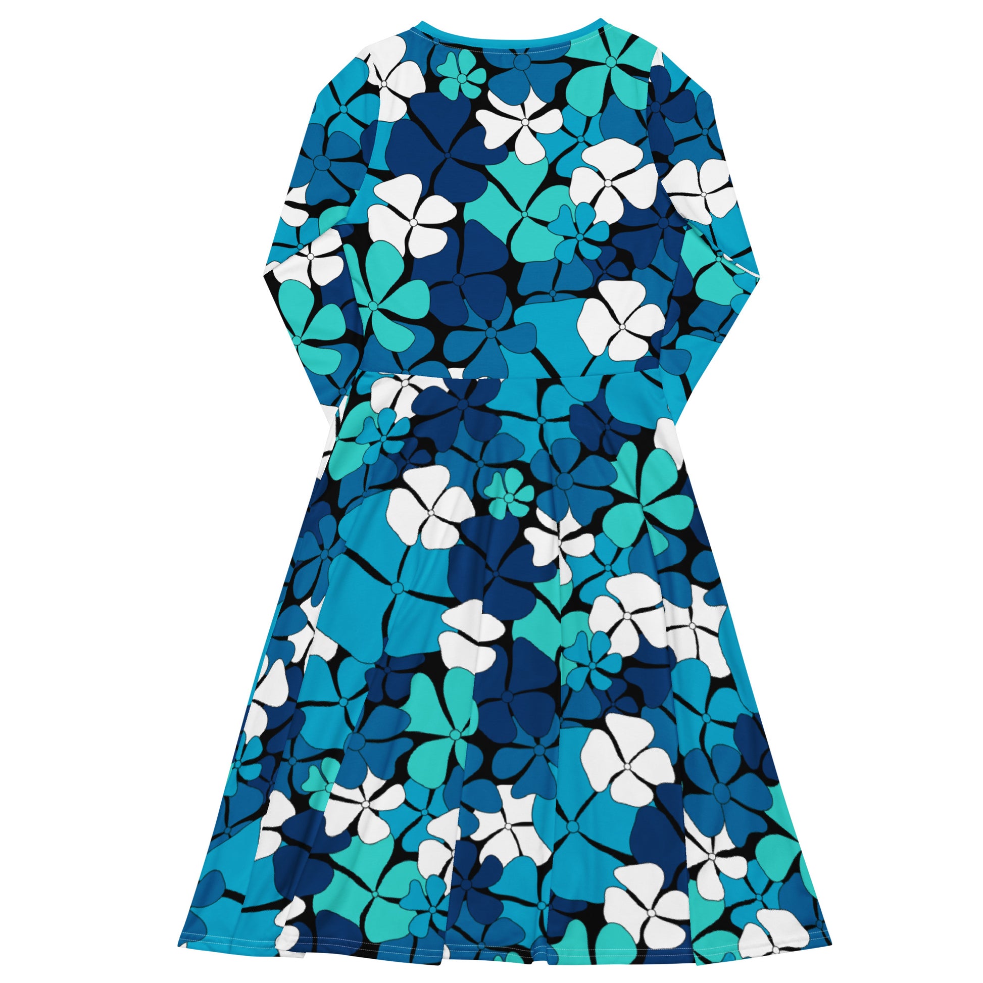ADELIE blue - Midi Dress With Pockets | SHALMIAK