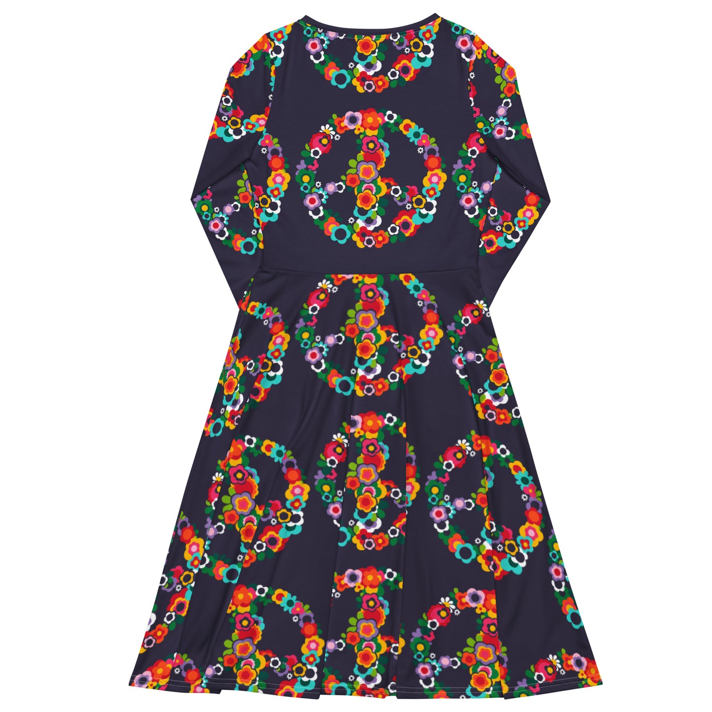 PEACE BLOSSOMS - Midi Dress With Pockets | SHALMIAK