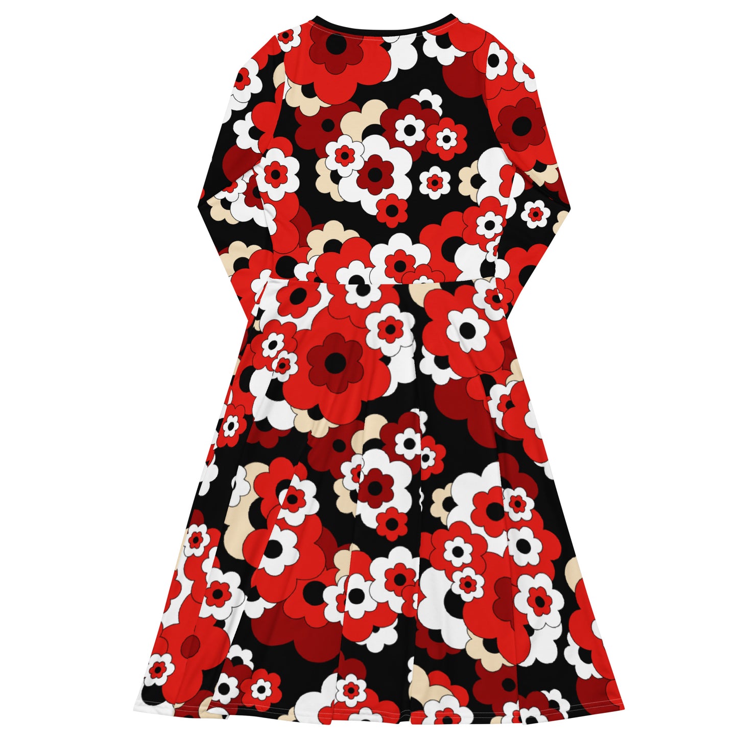 ERICA red - Midi Dress With Pockets | SHALMIAK