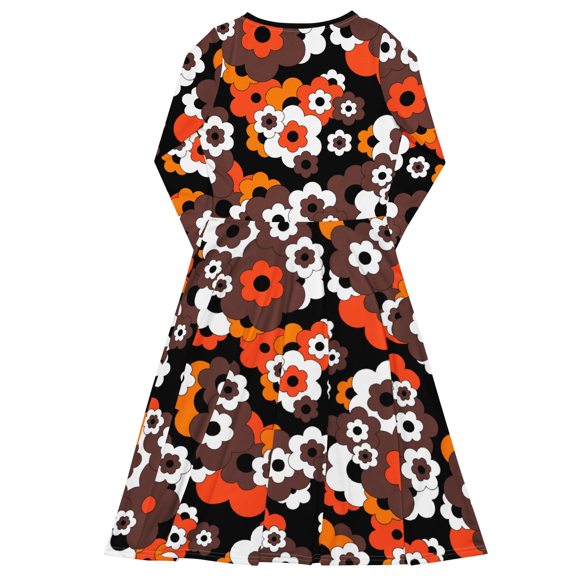 ERICA orange brown - Midi Dress With Pockets | SHALMIAK