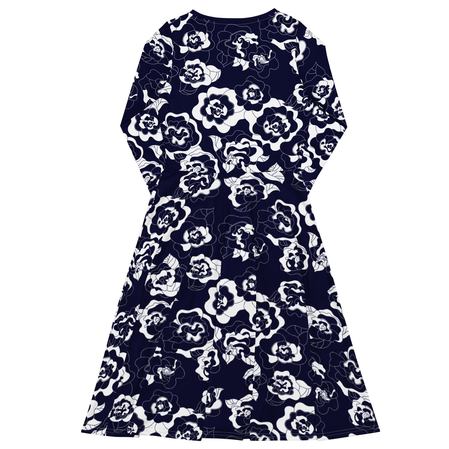 SERENITY navy - Midi Dress With Pockets | SHALMIAK